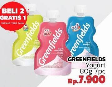 Promo Harga GREENFIELDS Yogurt Squeeze 80 gr - LotteMart