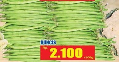 Promo Harga Buncis per 100 gr - Hari Hari