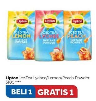 Promo Harga Lipton Iced Tea Lychee, Lemon, Peach 510 gr - Carrefour