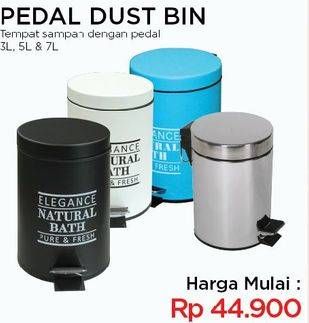 Promo Harga COURTS Pedal Dust Bin 3ltr, 5ltr, 7ltr  - Courts