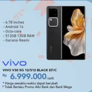 Promo Harga Vivo V30 5G 12/512 GB  - Carrefour