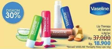 Promo Harga VASELINE Lip Therapy All Variants 4 gr - LotteMart