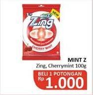 Promo Harga MINTZ Permen Spearmint Zing Cherry Mint 100 gr - Alfamidi