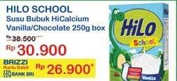 Promo Harga HILO School Susu Bubuk Vanilla, Chocolate 250 gr - Indomaret