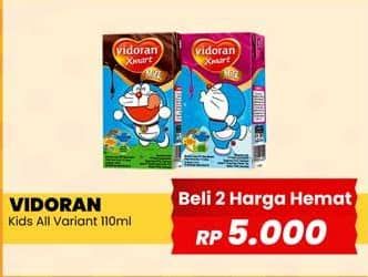 Promo Harga Vidoran Xmart UHT All Variants 115 ml - Yogya