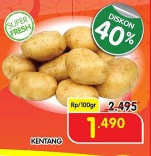 Promo Harga Kentang per 100 gr - Superindo