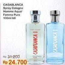 Promo Harga CASABLANCA Spray Cologne Glass Femme, Homme 100 ml - Indomaret