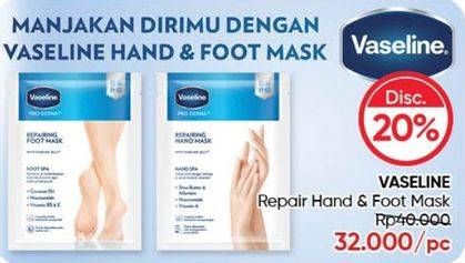 Promo Harga VASELINE Repairing Hand/Foot Mask  - Guardian