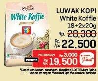 Promo Harga Luwak White Koffie All Variants per 20 sachet 20 gr - LotteMart