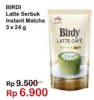 Promo Harga Birdy Latte Cafe Matcha per 3 sachet 24 gr - Indomaret