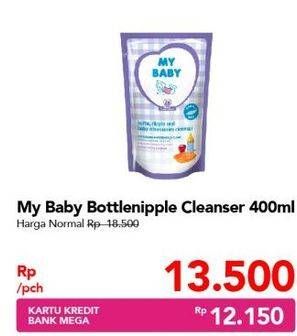 Promo Harga MY BABY Bottle Nipple and Baby Accessories Cleanser 400 ml - Carrefour