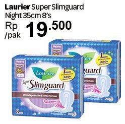Promo Harga Laurier Super Slimguard Night 35cm 8 pcs - Carrefour
