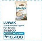 Promo Harga Luwak White Koffie Original per 10 sachet 20 gr - Indomaret