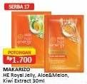 Promo Harga Makarizo Hair Energy Fibertherapy Hair & Scalp Creambath Kiwi, Royal Jelly, Aloe Melon 30 gr - Alfamart