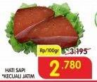 Promo Harga Beef Liver (Hati Sapi) per 100 gr - Superindo