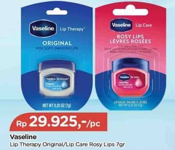 Promo Harga Vaseline Lip Therapy Rosy Lips, Original 7 gr - TIP TOP