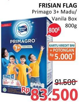 Promo Harga FRISIAN FLAG Primagro 3+ Madu, Vanilla 800 gr - Alfamidi