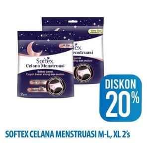Promo Harga Softex Celana Menstruasi All Size, Extra Size 2 pcs - Hypermart