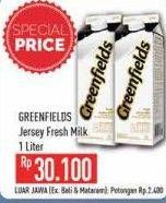 Promo Harga GREENFIELDS Jersey Fresh Milk 1000 ml - Hypermart