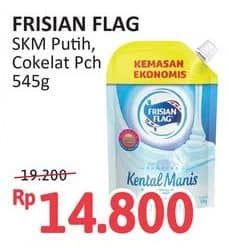 Promo Harga Frisian Flag Susu Kental Manis Cokelat, Putih 545 gr - Alfamidi