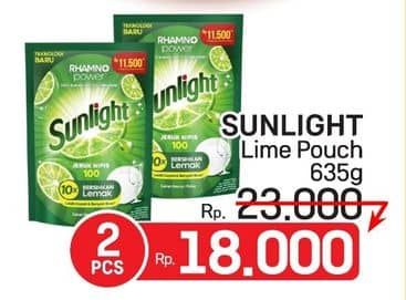 Promo Harga Sunlight Pencuci Piring Jeruk Nipis 100 640 ml - LotteMart
