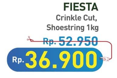 Promo Harga Fiesta French Fries Crinkle Cut, Shoestring 1000 gr - Hypermart