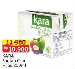 Promo Harga KARA Coconut Cream (Santan Kelapa) 200 ml - Alfamart