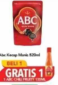 Promo Harga ABC Kecap Manis 520 ml - Carrefour