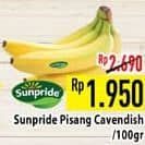 Promo Harga Sunpride Pisang Cavendish per 100 gr - Hypermart