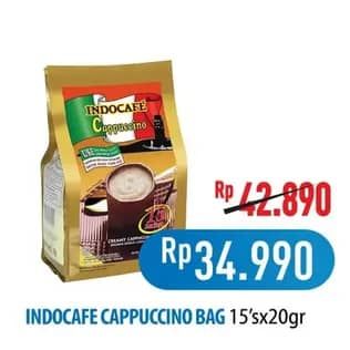 Promo Harga Indocafe Cappuccino per 15 sachet 25 gr - Hypermart