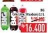 Promo Harga AJE BIG COLA Minuman Soda Cola, Strawberry 3100 ml - Hypermart