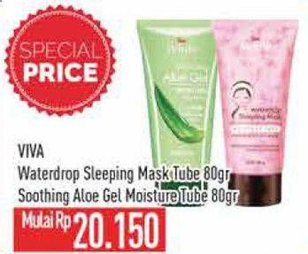 Promo Harga VIVA Waterdrop Sleeping Mask 80gr / Soothing Aloe Gel 80gr  - Hypermart