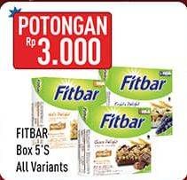Promo Harga FITBAR Makanan Ringan Sehat All Variants per 5 pcs 22 gr - Hypermart