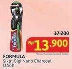 Promo Harga Formula Sikat Gigi Nano Charcoal Ultima Ultra Soft 2 pcs - Alfamidi