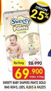 Promo Harga Sweety Gold Pants M34, L28, XL26, XXL22 22 pcs - Superindo