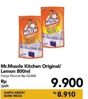Promo Harga MR MUSCLE Pembersih Dapur Lemon, Orange 800 ml - Carrefour