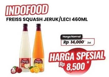 Promo Harga Freiss Syrup Squash Orange, Lychee 500 ml - Carrefour