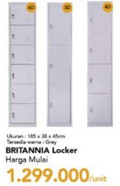 Promo Harga TRANSLIVING Britannia Locker Grey  - Carrefour