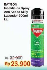 Promo Harga BAYGON Insektisida Spray Silky Lavender 500 ml - Indomaret