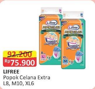 Promo Harga Lifree Popok Celana Ekstra Serap L8, M10, XL6  - Alfamart