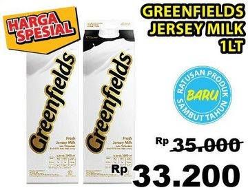 Promo Harga GREENFIELDS Jersey Fresh Milk 1000 ml - Giant