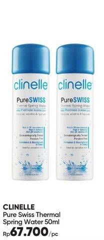 Promo Harga CLINELLE PureSwiss Thermal Water 50 ml - Guardian