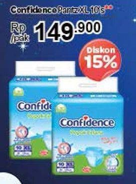Promo Harga CONFIDENCE Adult Diapers Pants XL10  - Carrefour