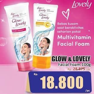 Promo Harga Glow & Lovely (fair & Lovely) Facial Foam 100 gr - Hari Hari