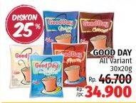 Promo Harga Good Day Instant Coffee 3 in 1 All Variants per 30 sachet 20 gr - LotteMart