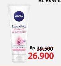 Promo Harga Nivea Body Serum Extra White Radiant Smooth, Extra White Hijab Cooling 180 ml - Alfamart