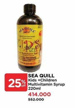 Promo Harga Sea Quill Kids Plus Syrup 220 ml - Watsons