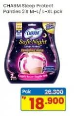Promo Harga Charm Sleep Protect Plus Panties L-XL 2 pcs - Indomaret
