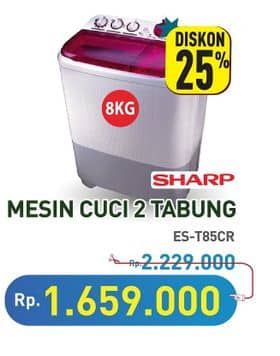 Promo Harga Sharp ES-T85CR | Washing Machine  - Hypermart