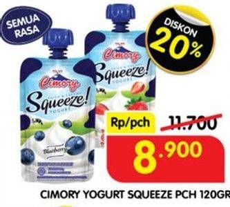 Promo Harga Cimory Squeeze Yogurt All Variants 120 gr - Superindo